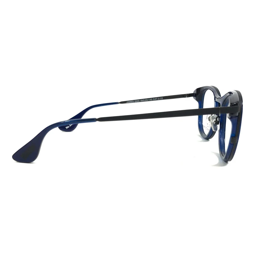 Jean-Francois Rey Eyeglasses Frames JAMES 2500 Black Blue Full Rim 49-23-140